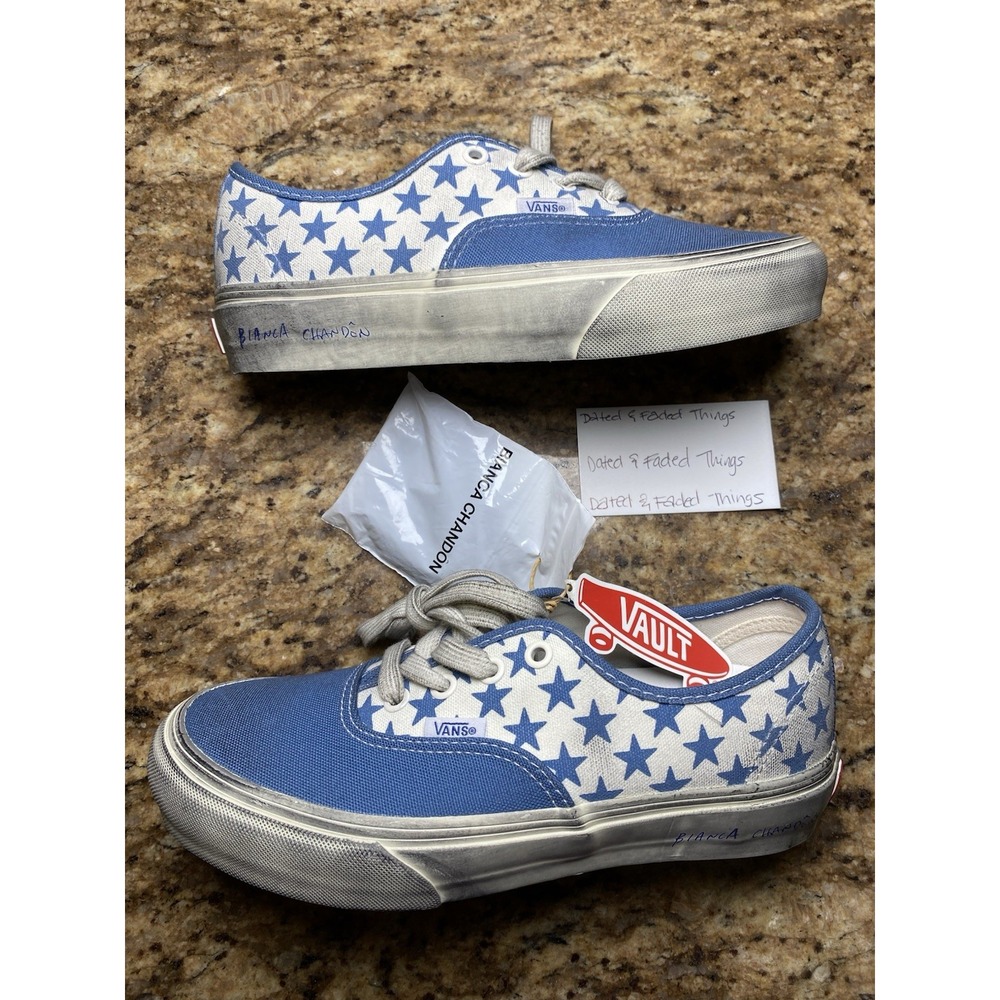 Men's Size 5 VANS Vault x Bianca Chandon VLT LX Stressed Navy Women Size 6.5 NEW